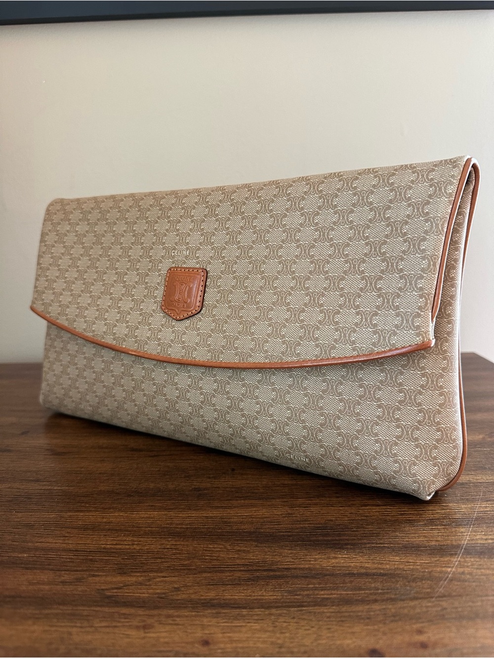 Celine Macadam Vintage 2 Pocket Clutch